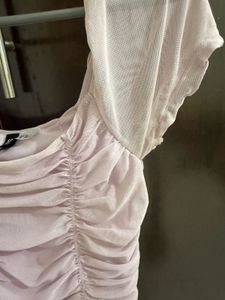 Sheer Sleeve Ruched Crop Top