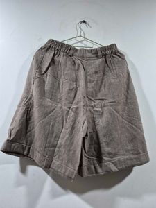 Stylish Brown Linen Shorts for womens