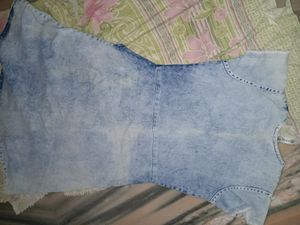Cotton Denim Dress, Fit S&amp;M Both, Branded Dress