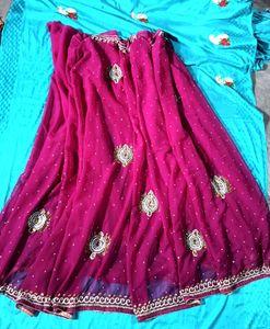 Embroidered Silk Saree
