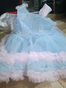 Beautiful birthday party frock with butterfly patc