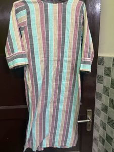Striped Embroidered Kurta