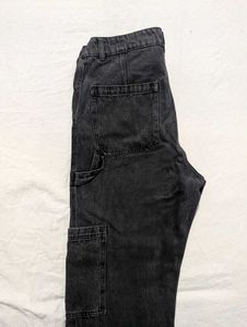H&amp;M Black Cargo Denim Jeans