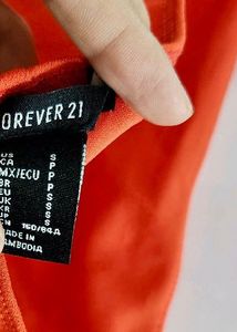Forever 21 Vibrant Orange Mini Dress