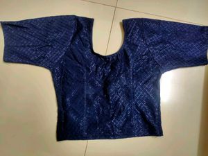 Stylish Blue Patterned Blouse