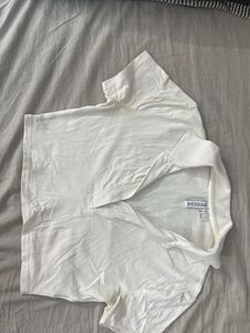 White Divided Polo Shirt