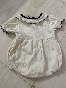 Baby Girl's Cute Romper with Collar