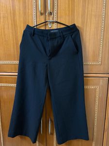 Black Wide Leg Cropped Pants