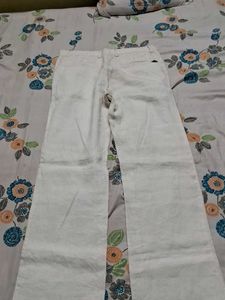 Cream Wide Leg Trousers