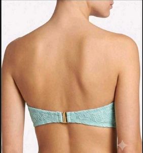 Mint Green Lace Strapless Bra