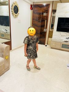 Zara Party Wear Sequince Dress (golden)