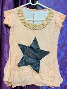 Cute Peach Star Top