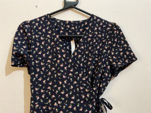 Floral Print Wrap Dress