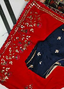 handwork 💯 expansive 😍 saree with blouse 🤩