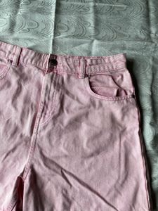 Pink Denim Shorts