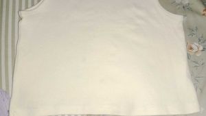 Cream Sleeveless Top