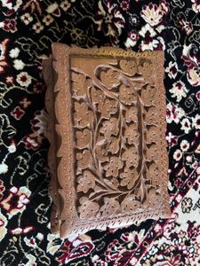 Kashmiri Walnut Wood Hand Carved Jewellery Box