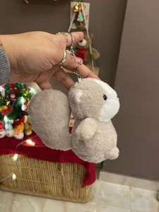 Cute Hamster Plush Keychain