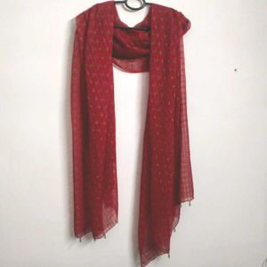 Beautiful Red Printed Dupatta