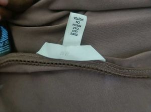 Taupe slit skirt