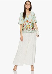Light Green Floral Print Kurti