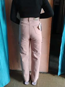 ✨Waist 30 Light Orange Wide Leg Cargo Pants