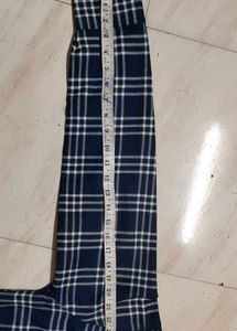 Navy Blue Checkered Casual Shirt –