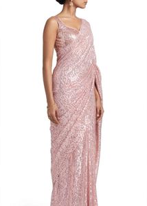 Stunning Sequin pink Saree