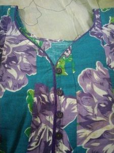 Teal Floral Kurta