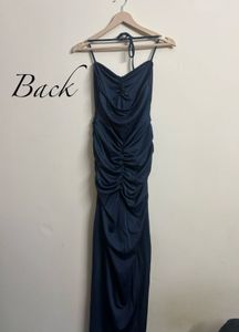SHEIN Halter Neck Ruffle Dress