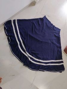 Navy Blue Kurta Set with Skirt and dupatta