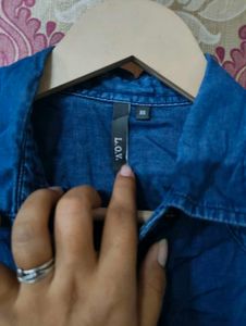 Blue Denim Button-Up Shirt