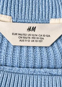 BABY BLUE CROPPED KNIT SWEATER