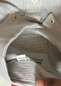 AMI Paris Striped Button-Up Shirt