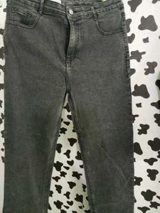 Grey Wash High Waisted Jeans