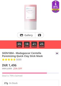 Centella Quick Clay Stick Mask