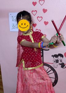 Bandhani Choli Lehenga & 2 Dupatta