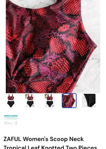 ZAFUL Trendy Snake Print Cropped Top