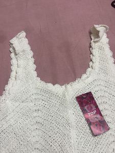 White Crochet Crop Top