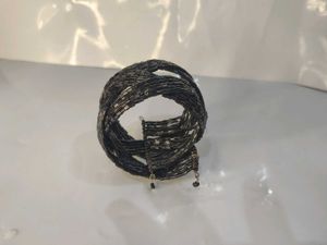 Stylish Black Beaded Bracelet