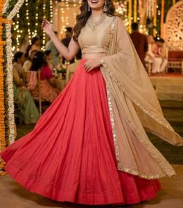 Pink & Gold indo western Lehenga Choli Set 🌹