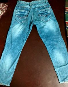 y2k fashion Blue Washed Denim Jeans