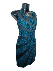 Chic Blue &amp; Black Party &amp; Casual Dress Size M &amp; L.