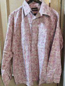 Men's Paisley Print Button-Up Shirt