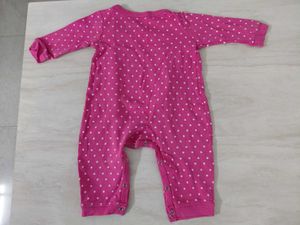 Cute Pink Polka Dot Baby Onesie