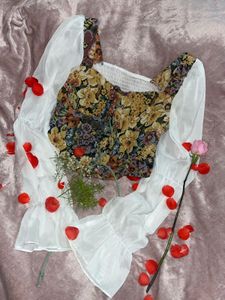 Floral Corset Crop Top