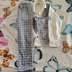 Boys' Dress Shirt &amp; Vest Set