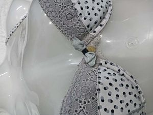 Polka Dot Bra with🇲🇾 Lace Detail