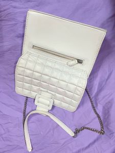 White Quilted Clutch Bag