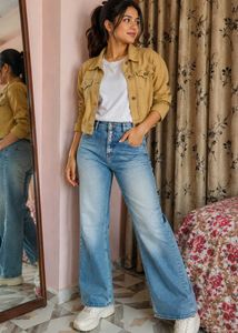 High-Waisted Wide Leg Jeans